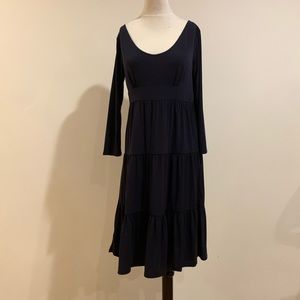 Ann Taylor Loft Black Long Sleeve Dress